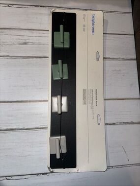 Brightroom Metal Hook Rack with Green and beige Hooks Magnetic wall mounted